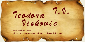 Teodora Višković vizit kartica